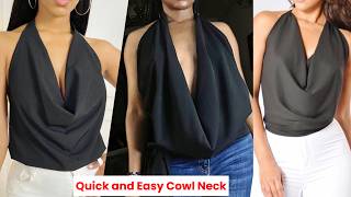 DIY Cowl Neck Top in 10 Minutes [upl. by Aimo679]