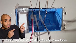 How to Install Two Light Switches from One Power Source line [upl. by Isabeau]