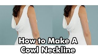 Cowl Neckline Pattern Making Tutorial Back Cowl [upl. by Oine660]