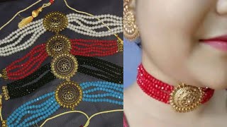 Crystal choker making at home DIY choker [upl. by Gilmer321]