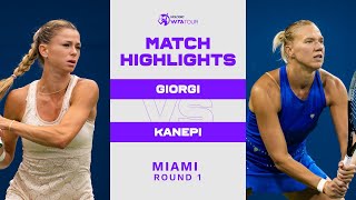 Camila Giorgi vs Kaia Kanepi  2023 Miami Round 1  WTA Match Highlights [upl. by Dalton]