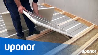 Installation av golvvärme  Uponor Golvvärmekassett med isolering [upl. by Luebke276]