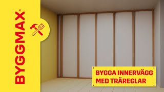 Bygga innervägg med träreglar [upl. by Lark210]