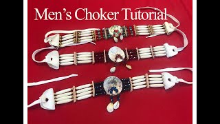 Wahzhazhe Cultural Center Mens Choker tutorial [upl. by Ynnoj]