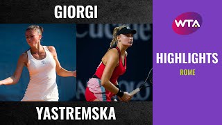 Camila Giorgi vs Dayana Yastremska  2020 Rome First Round  WTA Highlights [upl. by Annamaria]