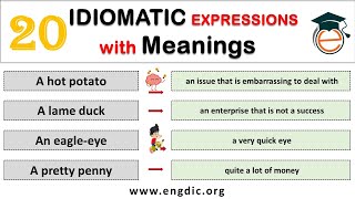 20 Idiomatic Expressions Most common daily use Idioms [upl. by Schriever]