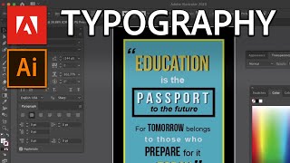 Typographic Posters  Graphic Design Tutorial [upl. by Osswald675]