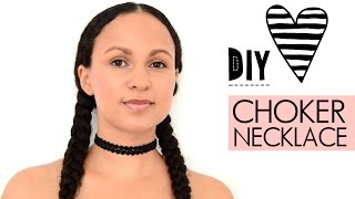 DIY Choker Necklace  quick amp easy  how to  tutorial [upl. by Nisaj]