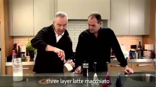 aerolatte  milk frother makes three layer caffè latte macchiato [upl. by Vincelette]