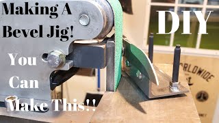 Making A Very Simple Bevel Jig  DIY  Knife Making [upl. by Eignav]