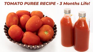 Tomato Puree  Basic Recipe with 3 Months Life  CookingShooking [upl. by Eselrahc]