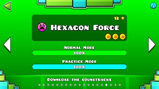 Geometry Dash  Lvl 16  Hexagon Force All Coins [upl. by Yraeht]