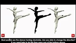 The spinning silhouette illusion aka the spinning dancer illusion [upl. by Farrand494]