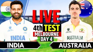 India vs Australia 4th Test Day 4  IND vs AUS Live Match  Live Cricket Match Today AUS Batting [upl. by Wardlaw]