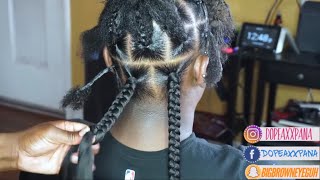 Jumbo Box Braids Regular Speed [upl. by Ayaros824]