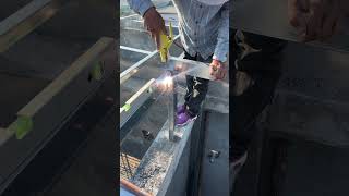 Installing Steel Roof Truss [upl. by Ahsoyem677]