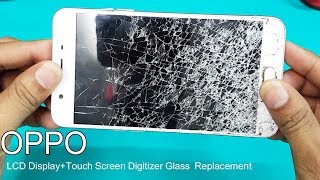 OPPO F1 F1s Broken LCD Screen Touch Digitizer Glass Combo Replacement [upl. by Atwekk]