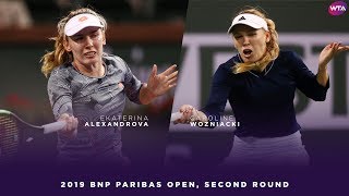 Ekaterina Alexandrova vs Caroline Wozniacki  2019 BNP Paribas Open Second Round  WTA Highlights [upl. by Millman]