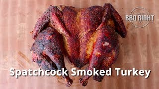 Spatchcock Smoked Turkey Recipe [upl. by Eustatius]