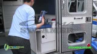 Optima Steamer  sanitizing amp disinfecting ambulances medical equipment [upl. by Xineohp330]