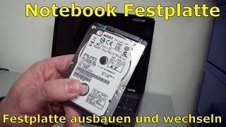 Notebook Festplatte ausbauen und wechseln [upl. by Eelanna415]