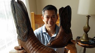 Care for Lucchese Caiman Skin Boots Quick and Easy [upl. by Magdau]