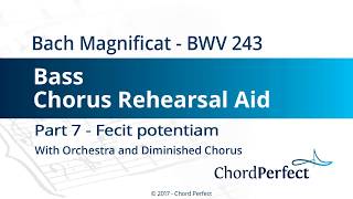 Bachs Magnificat Part 7  Fecit potentiam  Bass Chorus Rehearsal Aid [upl. by Aaron280]