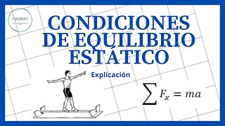 Condiciones equilibrio ESTÁTICO [upl. by Etnelav]