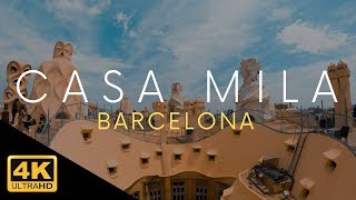 Casa Mila Barcelona Tour La Pedrera Antoni Gaudi 4k [upl. by Ahsratan553]