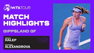 S Halep vs E Alexandrova  Gippsland Trophy Quarterfinals  WTA Match Highlights [upl. by Aieki]