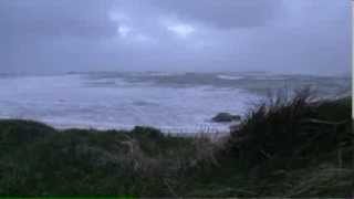 Tempête Andréa du coté de Plouescat et Cléder dans le Finistère [upl. by Nyllaf545]