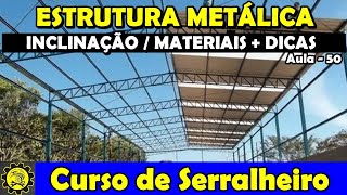 Curso de Serralheiro 50  Tesoura Treliçada e Alma CheiaInclinação do Telhado  Dicas  Parte 02 [upl. by Fablan]