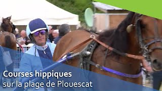 Courses hippiques sur la plage de Plouescat [upl. by Enytsirhc103]