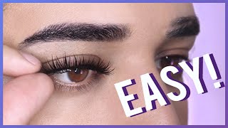 How To Apply False Eyelashes For Beginners [upl. by Gibeon]