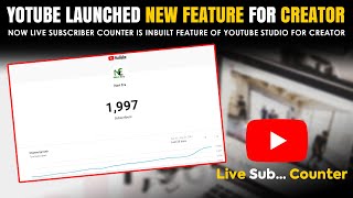 YouTube Update Live Subscriber Counter on YT Studio How to See Live Subs counter of a channel [upl. by Allard]