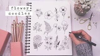 Twelve Easy Flower Doodles You Need To Know [upl. by Annol835]