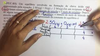 Exercício 2 Equilíbrio Químico [upl. by Crespo]