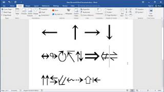 How to insert Arrows in Word [upl. by Emoreg456]