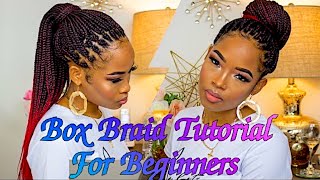 Easy DIY Box Braids TUTORIAL For Beginners  Karrill DaDiva [upl. by Jamila]