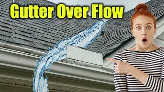 Water Flowing Over Gutters  Gutter Guard Overflow [upl. by Ohploda]