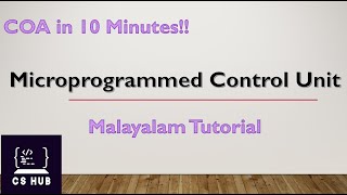 Microprogrammed Control Unit Malayalam COA Malayalam [upl. by Yttisahc]