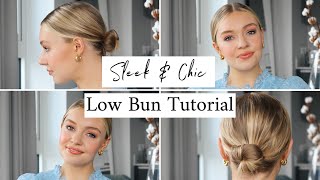 LOW BUN TUTORIAL  SLEEK amp EASY HAIRSTYLE [upl. by Procto]