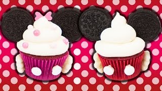 Minnie amp Mickey Mouse Cupcakes w Charli’s Crafty Kitchen [upl. by Aimahc]