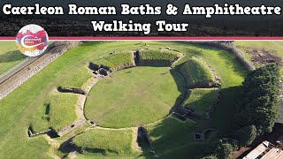 CAERLEON ROMAN BATHS amp AMPHITHEATRE WALES  Walking Tour  Pinned on Places [upl. by Pattison527]