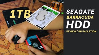 SEAGATE BARRACUDA 1TB HDD STORAGE REVIEW  INSTALLATION TUTORIAL  UPGRADE [upl. by Ahtis]