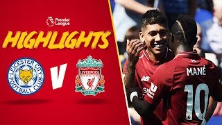 Highlights Leicester City 12 Liverpool  Mane and Firmino make it four out of four [upl. by Leinaj]