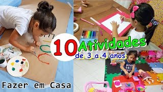 10 DICAS de ATIVIDADES DE 3 A 4 ANOS  Fazer em CASA [upl. by Gnil125]