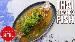 Fresh Thai Steamed Fish Recipe [upl. by Carlick]