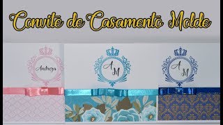 Como Fazer Convite de Casamento ou 15 Anos  Molde Grátis [upl. by Oflodur]