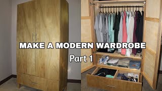 Making a Modern Wardrobe  DIY Closet 12 [upl. by Keifer]